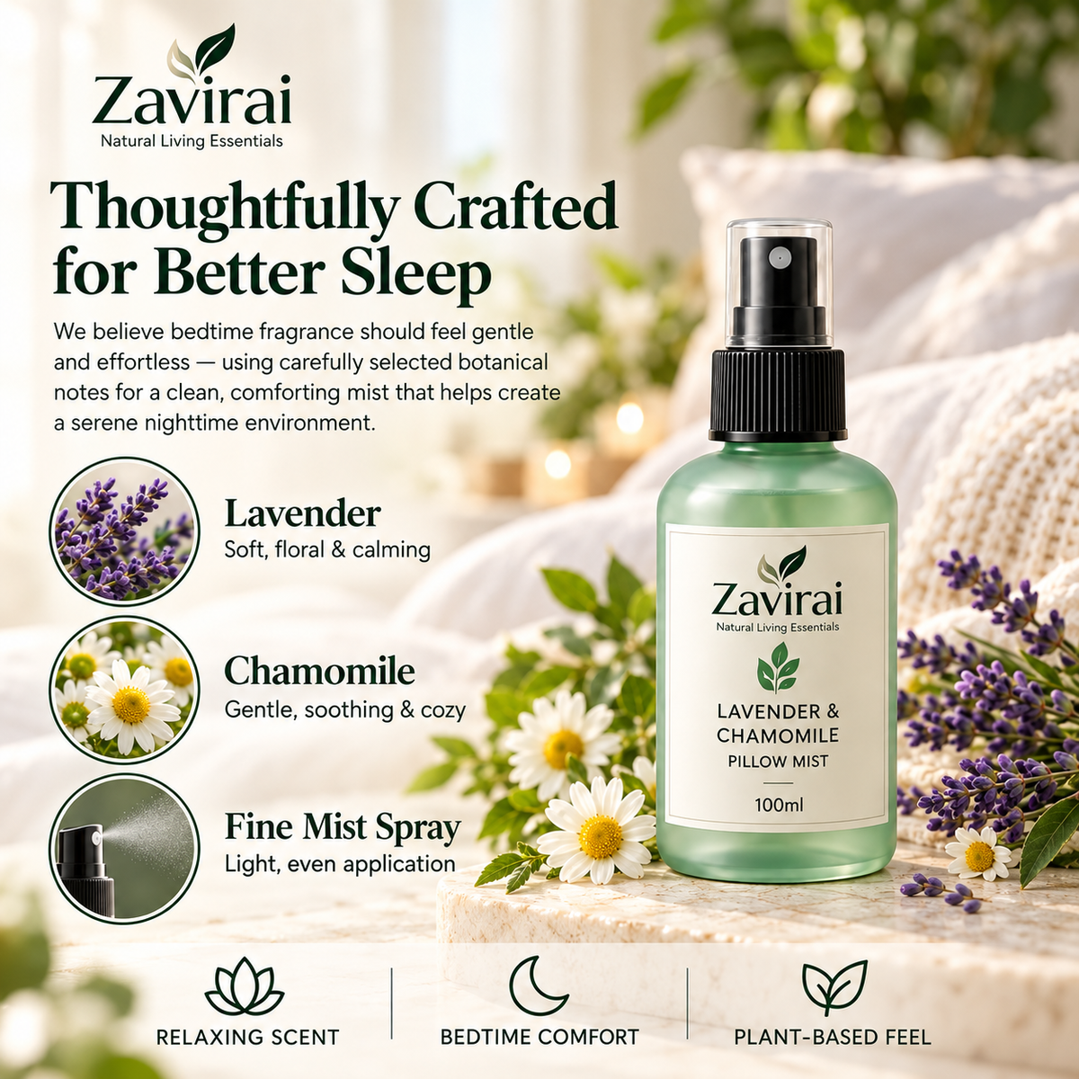 Zavirai Lavender & Chamomile Pillow Mist